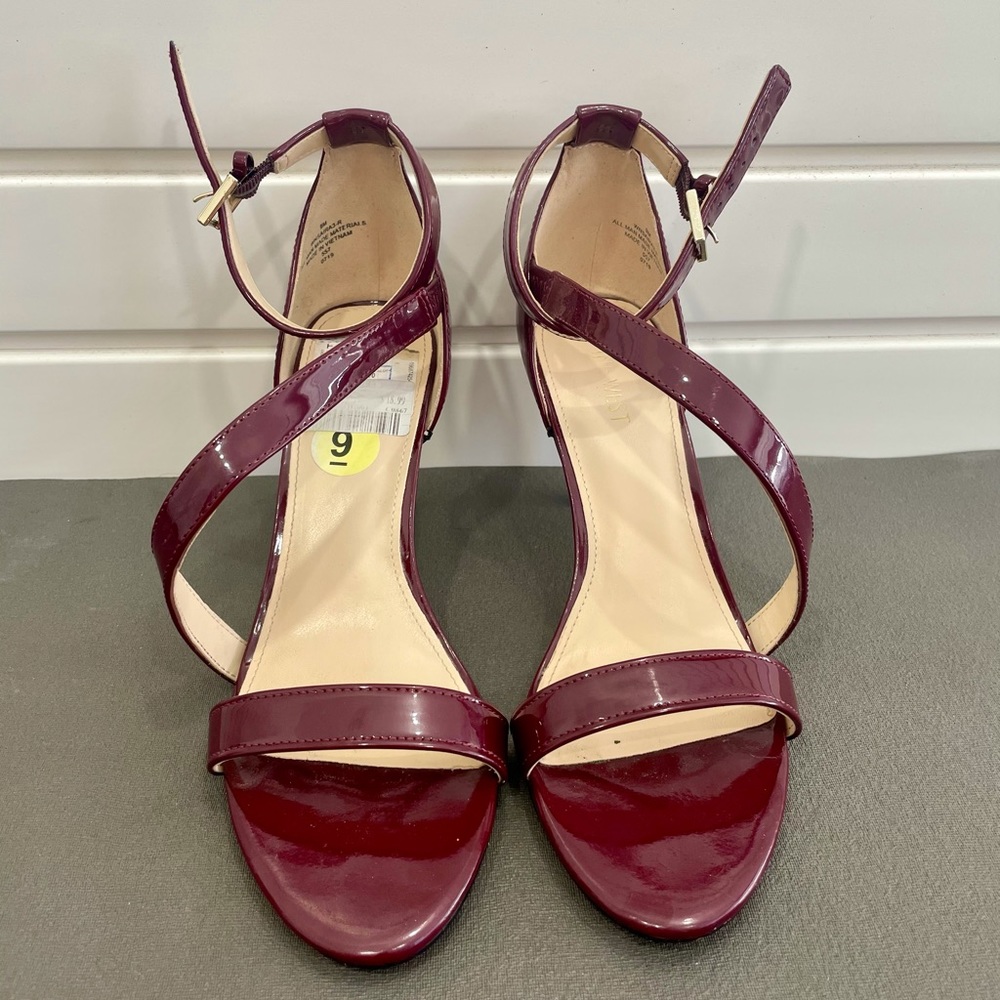 Maroon colored Nine West high heels